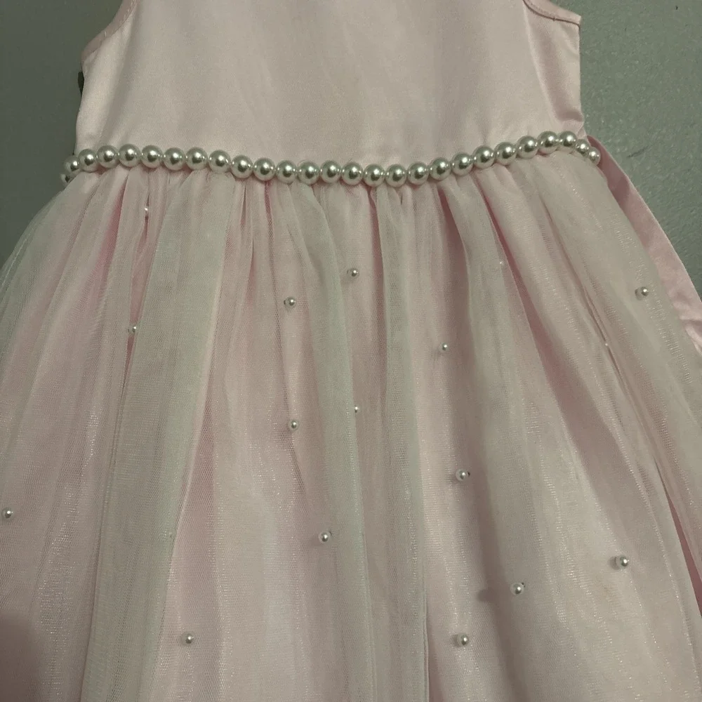American‎ Princess Pink Dress Pink Sz 6 Formal/Wedding/ Pearl Beaded